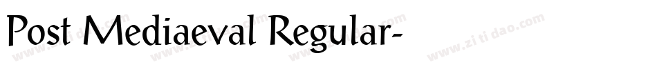 Post Mediaeval Regular字体转换